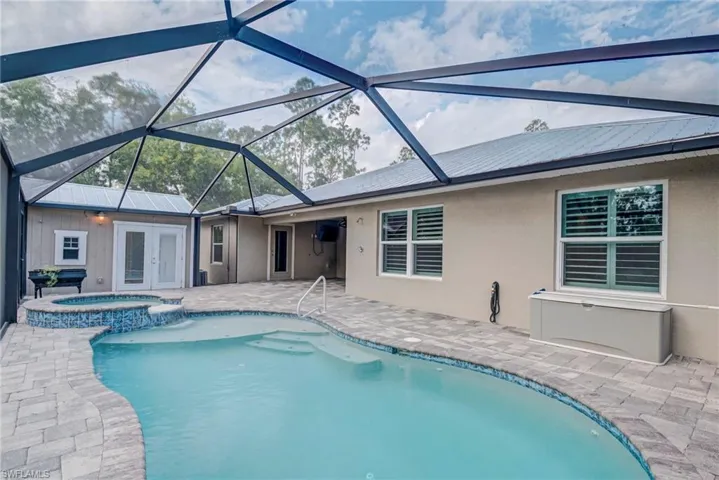 View of pool and Casita/bonus room