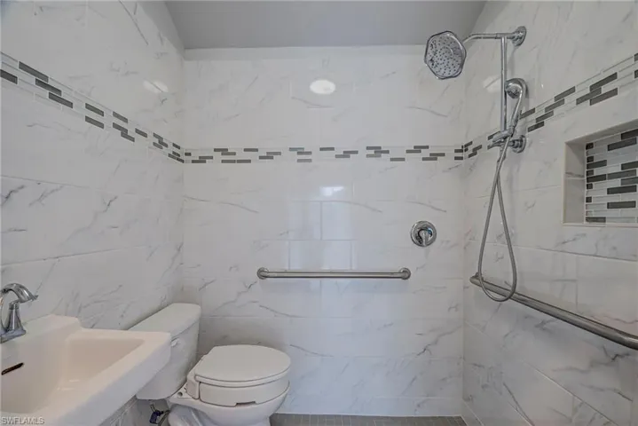 Wheelchair accessible shower/bathroom