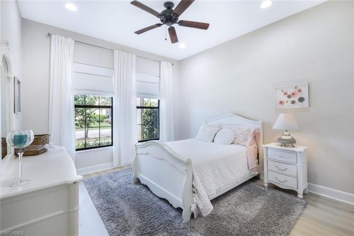 Guest Bedroom at the front of the home is bright and spacious.
