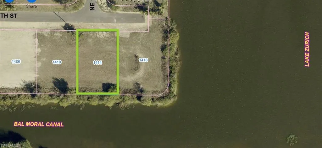 Aerial Parcel Map. Outlining the boundary dimensions and official designation of the property