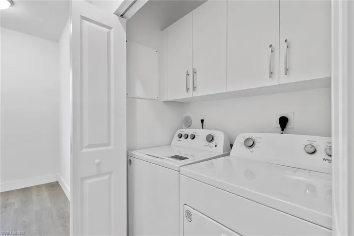 Upstairs laundry area