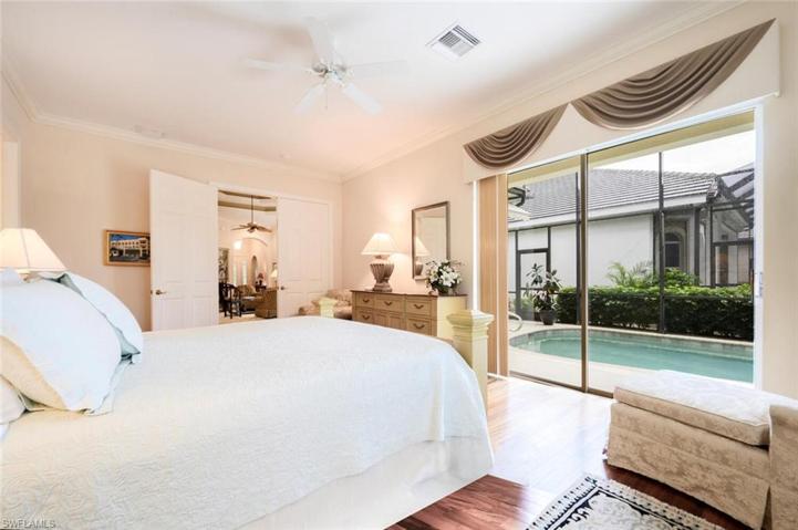 Plenty of space for a lounging area  with pool view