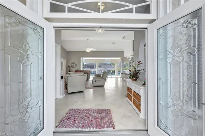 View of tiled foyer