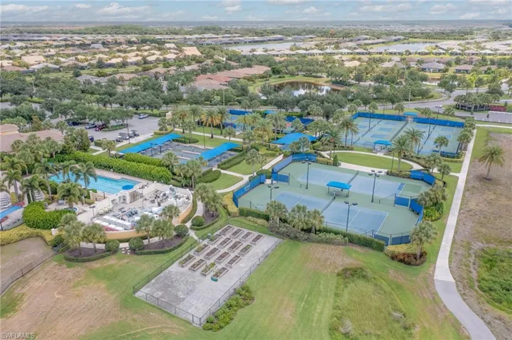 Community Garden and Tennis, pickleball and bocce courts