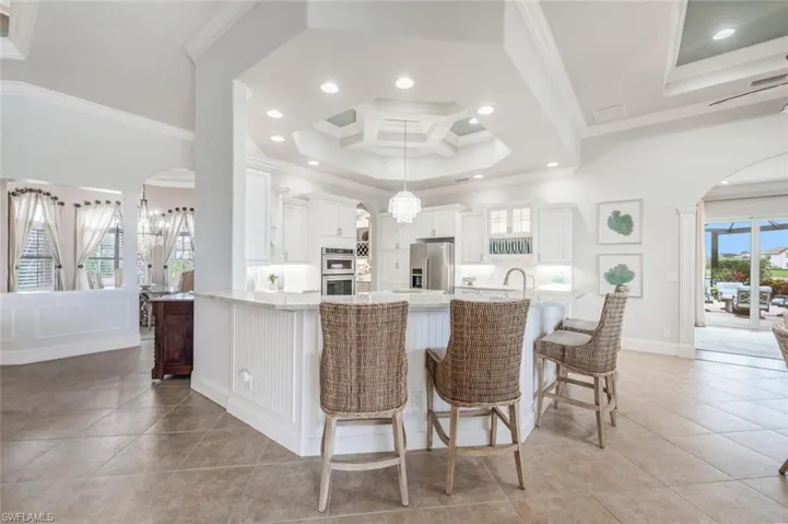 Kitchen counter bar area.