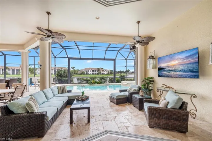 Outdoor Lanai Space.  Enjoy evening cocktails with guests.