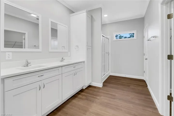 Master Bathroom with dual sink and shower