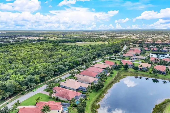Bird's eye view featuring a residential view and a water view
