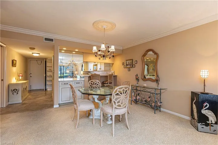 Dining area and service bar