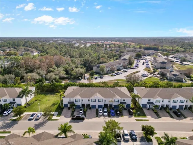 Aerial view of residential area