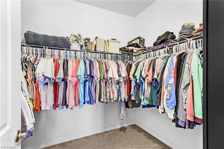 View of walk in closet