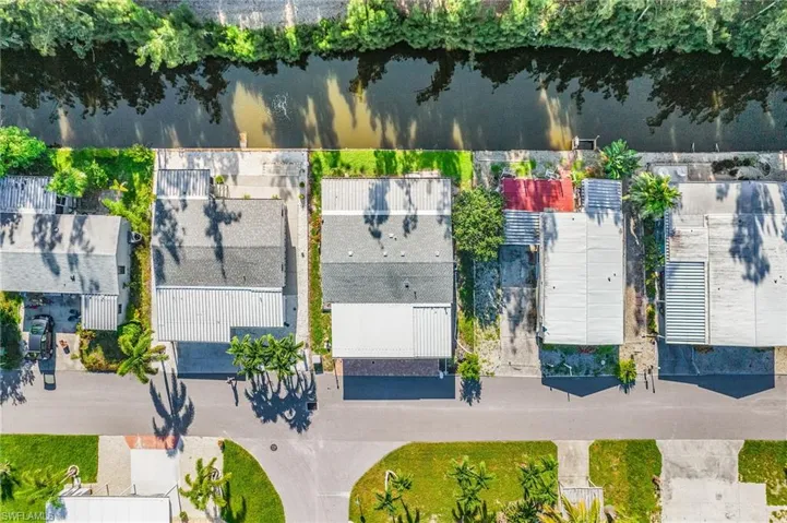 Drone / aerial view of a nearby body of water