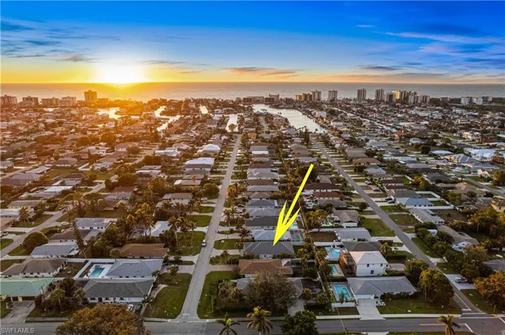 Aerial view at sunset - WALKING DISTANCE to Vanderbilt or Delnor Wiggins Beach.