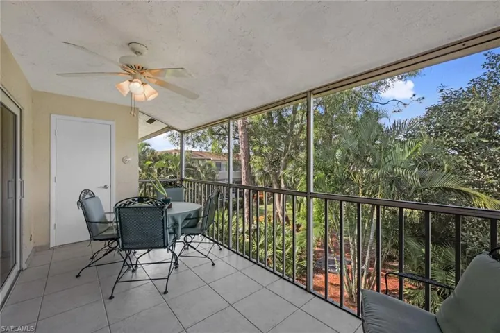 Lanai with mature landscaping to shield from western sun