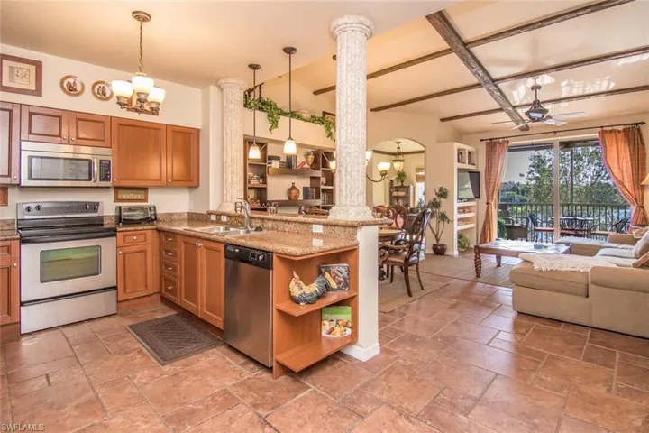 Open Concept Kitchen and Living