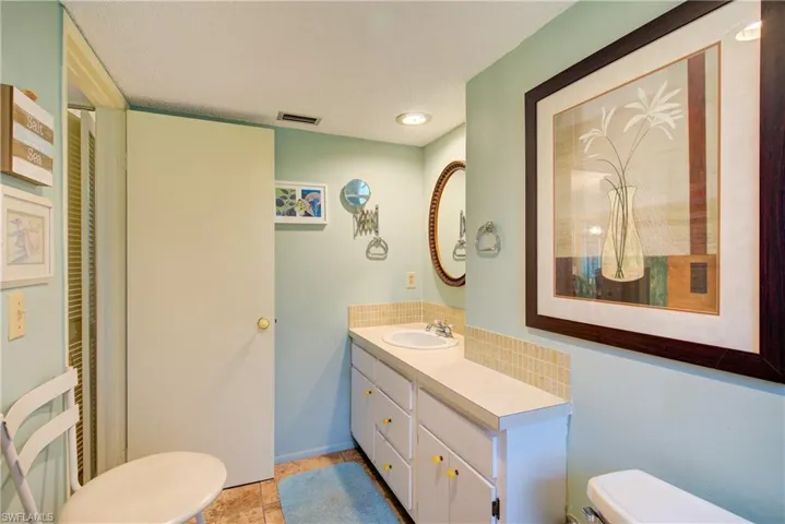 The guest bathroom