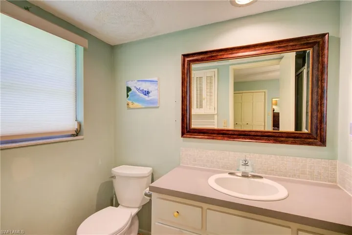 The Master Bathroom with some natural the sunlight when you want it.
