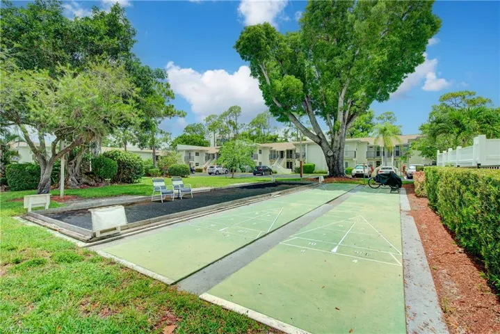 Shuffle Board courts and a Bocce Ball court