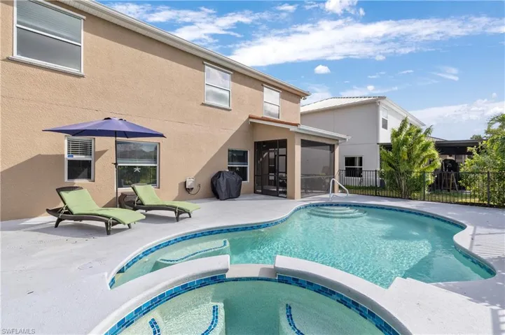 West exposure pool/spa