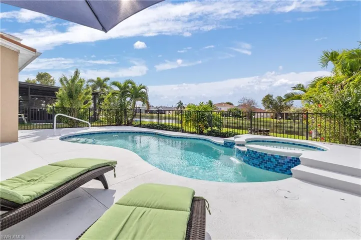 West exposure pool/spa