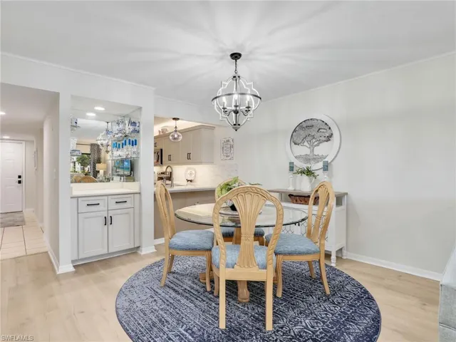 Dining area open to kitchen