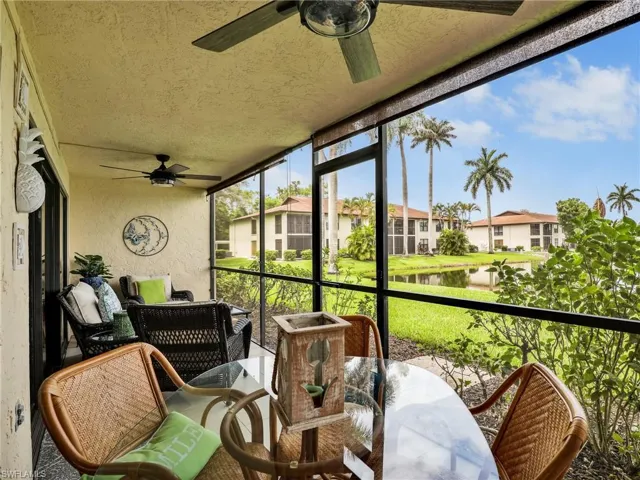 Large lanai for alfresco dining and lounging