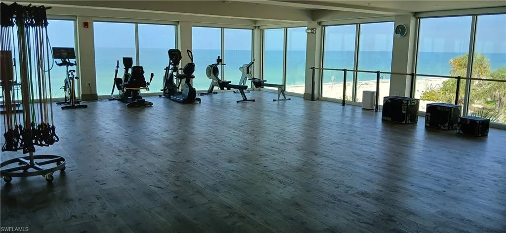 Fitness center.  Check out those views!