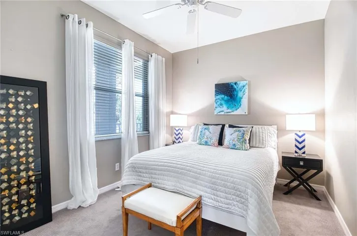 Guest Bedroom with ceiling fan.