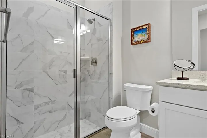 Guest bathroom with walk-in shower