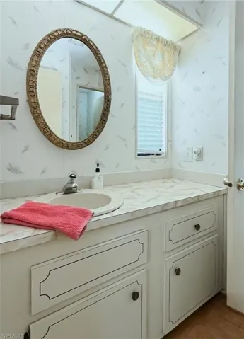 Bathroom featuring vanity