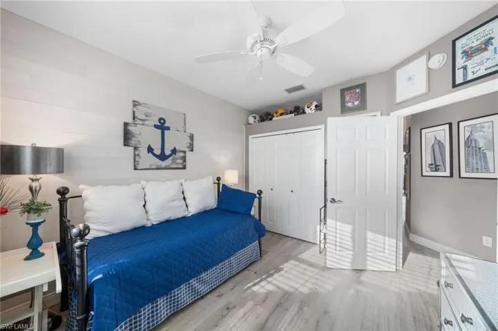 guest bedroom 3 with shiplap panels