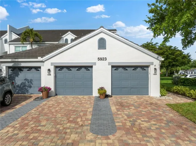 paver garage  view