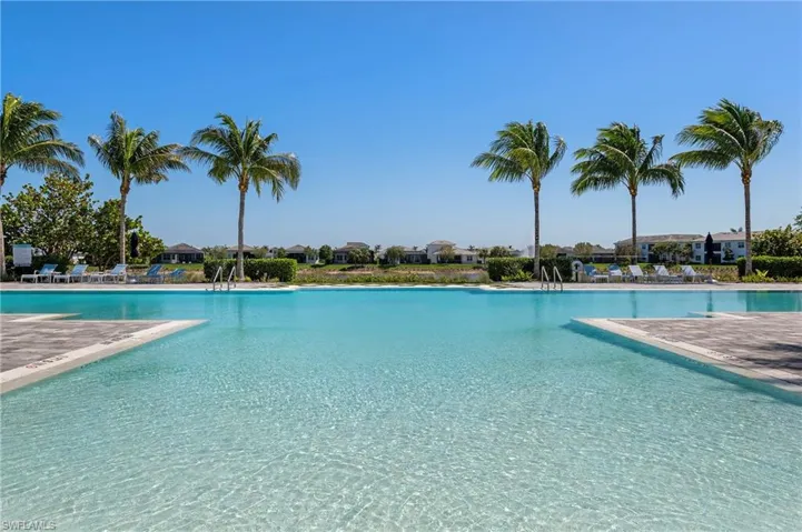 Community pool featuring a patio