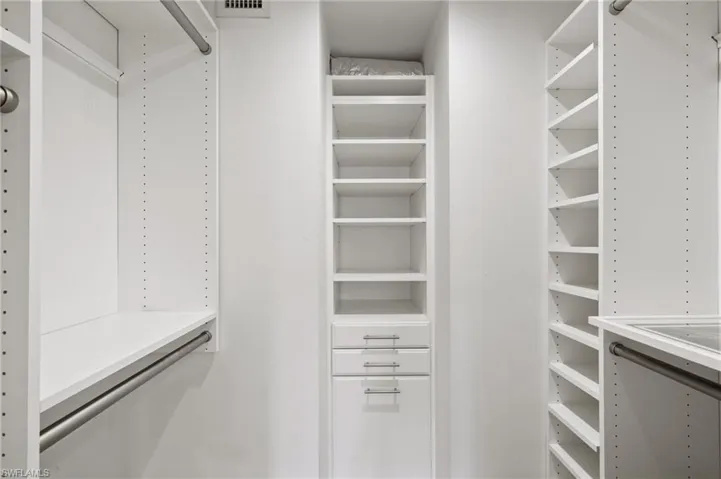 View of walk in closet