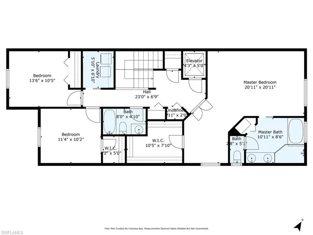 2D 2nd FL Floor Plan