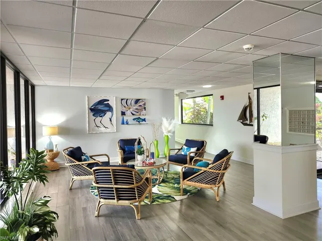 Waiting area in the front lobby.