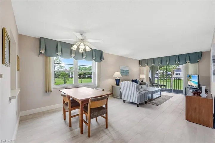 Dining and living areas