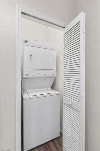 Stackable washer/dryer.