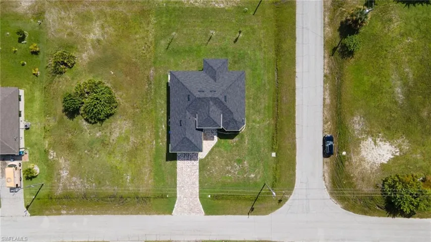 Birds eye view of property