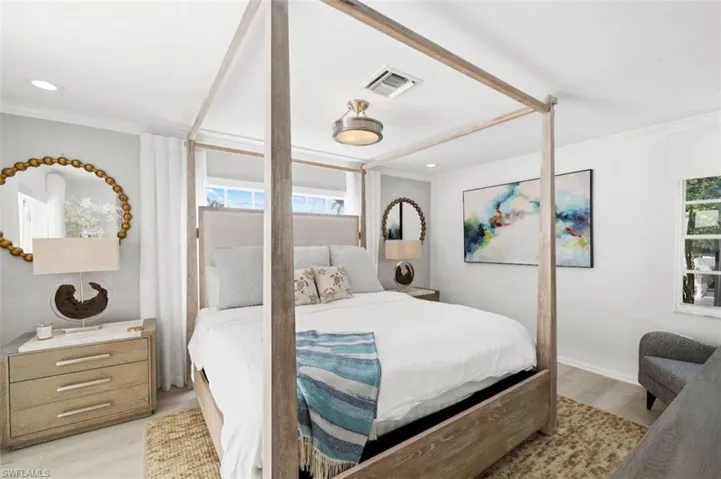 Bedroom featuring ornamental molding