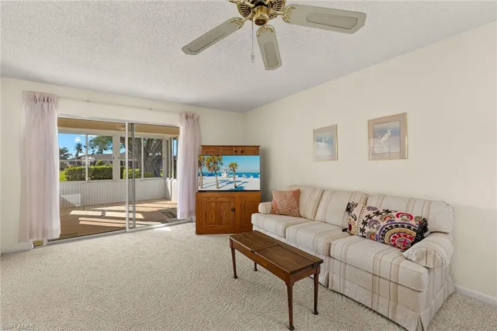 Bright living area with views