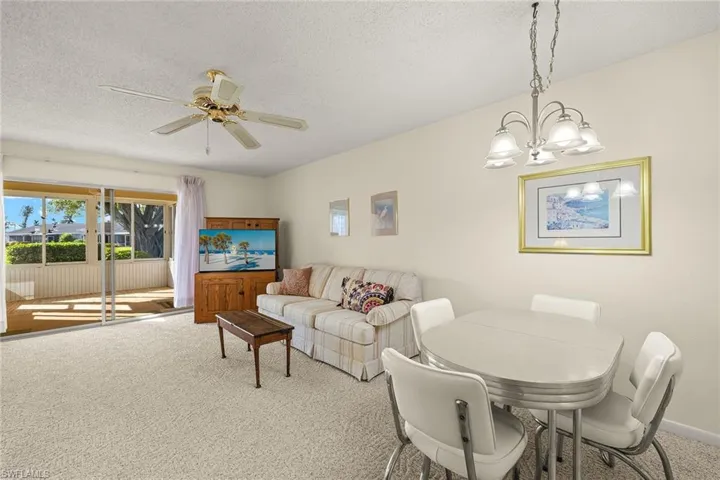 Dining area with view to exterior