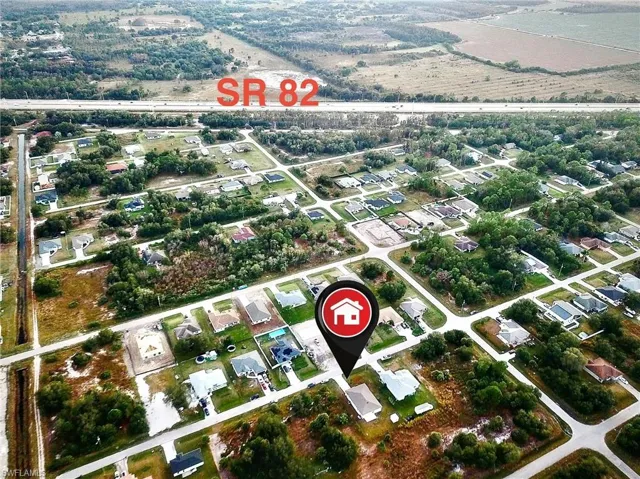 Aerial overview of property's location