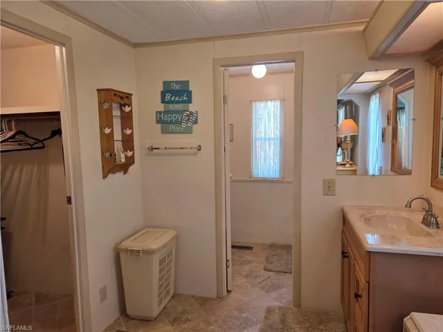 Large walk-in closet in the ensuite.