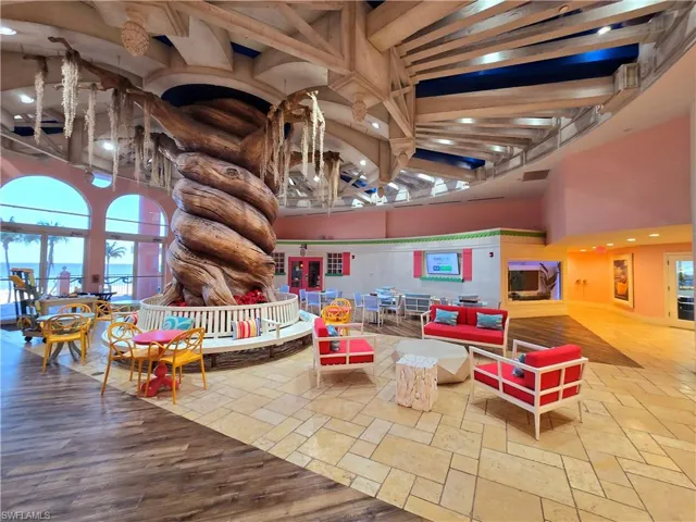Common area featuring a high ceiling and recessed lighting
