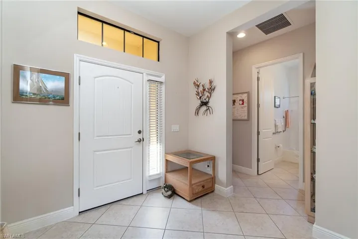 View of tiled entrance foyer