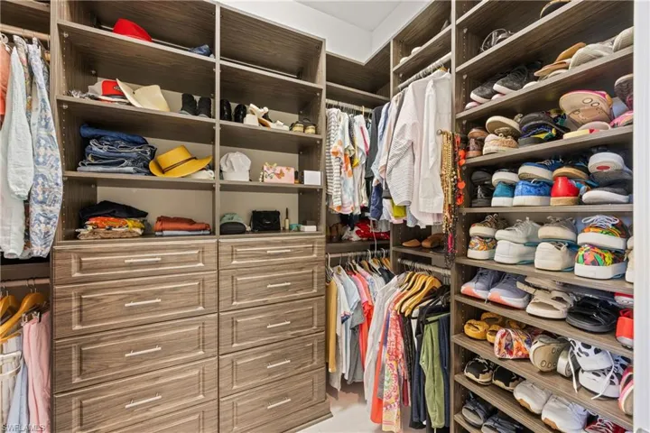 View of walk in closet