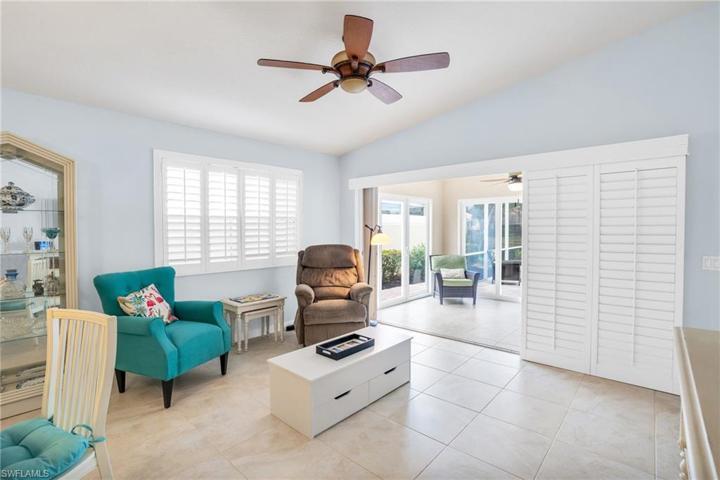 Plantation shutters & tile throughout