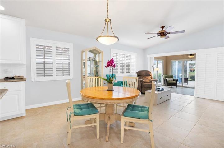 Vaulted ceilings & plantation shutters