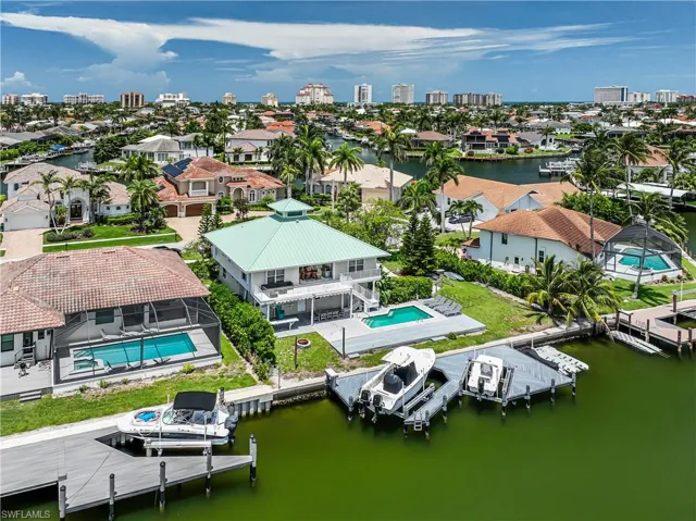 View of urban area with a large body of water and nearby suburban area